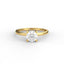18K Gold Round Cut Diamond Solitaire Engagement Ring Classic Basket