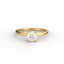 18K Gold Round Cut Diamond Solitaire Engagement Ring Classic Basket