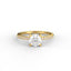 18K Gold Round Cut Diamond French Pavé 1.25mm Engagement Ring Classic Basket