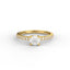 18K Gold Round Cut Diamond French Pavé 1.5mm Engagement Ring Classic Basket