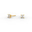 Oval Brilliant Diamond Stud Earrings - Four Prong  18K White Gold