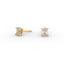 Oval Brilliant Diamond Stud Earrings - Four Prong  18K White Gold