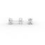 Oval Brilliant Diamond Stud Earrings - Four Prong  18K White Gold