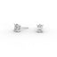 Oval Brilliant Diamond Stud Earrings - Four Prong  18K White Gold