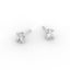 Oval Brilliant Diamond Stud Earrings - Four Prong  18K White Gold