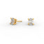 Oval Brilliant Diamond Stud Earrings - Four Prong  18K White Gold