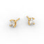 Oval Brilliant Diamond Stud Earrings - Four Prong  18K Gold