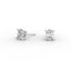 Oval Brilliant Diamond Stud Earrings - Four Prong  18K White Gold