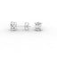 Oval Brilliant Diamond Stud Earrings - Four Prong  18K White Gold