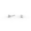 Oval Brilliant Diamond Stud Earrings - Four Prong  18K White Gold