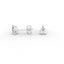 Pear Diamond Stud Earrings - Three Prong Setting 18K Gold