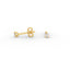 Pear Diamond Stud Earrings - Three Prong Setting 18K Gold