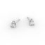 Pear Diamond Stud Earrings - Three Prong Setting 18K Gold