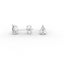 Pear Diamond Stud Earrings - Three Prong Setting 18K Gold