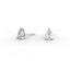 Pear Diamond Stud Earrings - Three Prong Setting 18K Gold