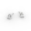 Pear Diamond Stud Earrings - Three Prong Setting 18K Gold