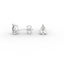 Pear Diamond Stud Earrings - Three Prong Setting 18K Gold