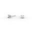 Princess Diamond Stud Earrings - Four Prong 18K White Gold