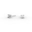 Princess Diamond Stud Earrings - Four Prong 18K White Gold