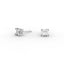 Princess Diamond Stud Earrings - Four Prong 18K White Gold