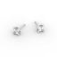 Princess Diamond Stud Earrings - Four Prong 18K White Gold