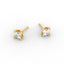 Princess Diamond Stud Earrings - Four Prong 18K White Gold