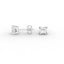 Princess Diamond Stud Earrings - Four Prong 18K White Gold
