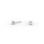 Radiant Brilliant Diamond Stud Earrings - Four Prong Setting 18K White Gold