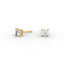 18K Gold Four Prong Round Brilliant Diamond Stud Earrings
