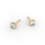 18K Gold Four Prong Round Brilliant Diamond Stud Earrings