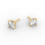 18K Gold Four Prong Round Brilliant Diamond Stud Earrings