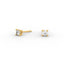 Round Diamond Stud Earrings – Four Prong Setting in 18K Gold