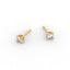 Round Diamond Stud Earrings – Four Prong Setting in 18K Gold