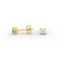 Round Diamond Stud Earrings – Four Prong Setting in 18K Gold