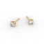 Round Diamond Stud Earrings – Four Prong Setting in 18K Gold