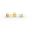 Round Diamond Stud Earrings – Four Prong Setting in 18K Gold