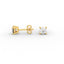 Round Diamond Stud Earrings – Four Prong Setting in 18K Gold