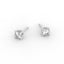 Round Diamond Stud Earrings – Four Prong Setting in 18K Gold