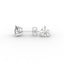 18K Gold Three Prong Martini Round Diamond Earrings