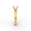 18K Gold Radiant Cut Diamond Twist Pavé 1.25mm Engagement Ring 4-Prong