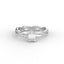 18K Gold Radiant Cut Diamond Twist Pavé 1.25mm Engagement Ring 4-Prong