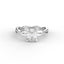 18K Gold Oval Cut Diamond Twist Engagement Ring 4-Prong