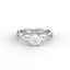 18K Gold Round Cut Diamond Twist Engagement Ring 4-Prong
