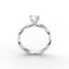 18K Gold Round Cut Diamond Twist Engagement Ring 4-Prong