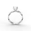 18K Gold Round Cut Diamond Twist Engagement Ring 4-Prong