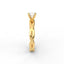 18K Gold Round Cut Diamond Twist Engagement Ring 4-Prong