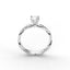 18K Gold Round Cut Diamond Twist Pavé 1.25mm Engagement Ring 4-Prong