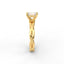 18K Gold Radiant Cut Diamond Twist Engagement Ring Classic Basket
