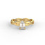 18K Gold Radiant Cut Diamond Twist Engagement Ring Classic Basket