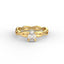 18K Gold Oval Cut Diamond Twist Engagement Ring Classic Basket